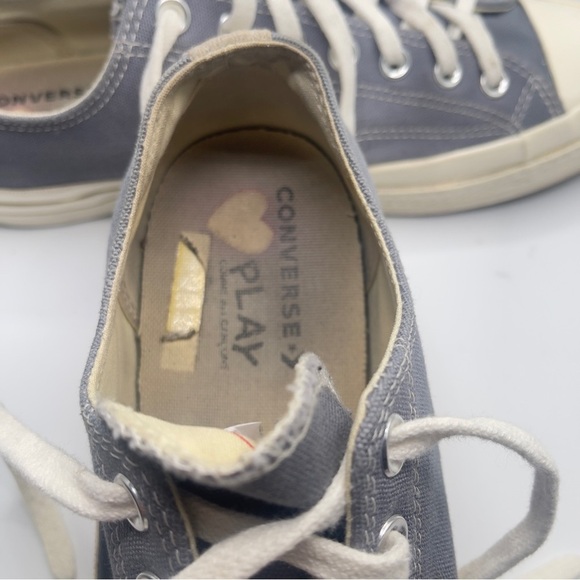Converse Comme des Garcons CDG PLAY x Chuck 70 Low 'Steel Grey' Sneaker Size 11 - Picture 8 of 10